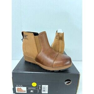 Sorel Women's Evie Pull-on Tan Suede Bootie Wedge Boot Booties Waterproof Sz 5M